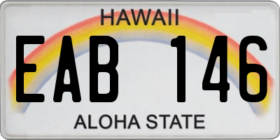 HI license plate EAB146