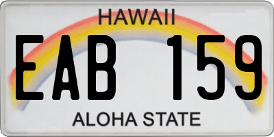 HI license plate EAB159