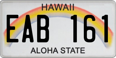 HI license plate EAB161