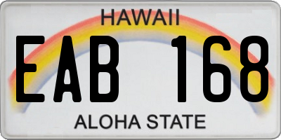 HI license plate EAB168