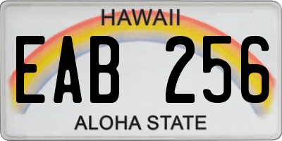 HI license plate EAB256