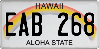 HI license plate EAB268