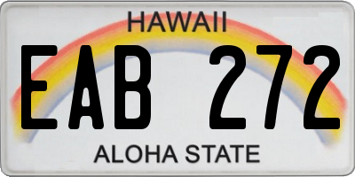HI license plate EAB272