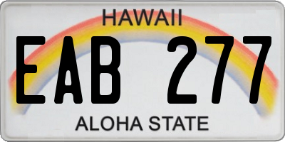 HI license plate EAB277