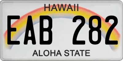 HI license plate EAB282