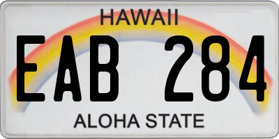 HI license plate EAB284