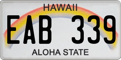 HI license plate EAB339