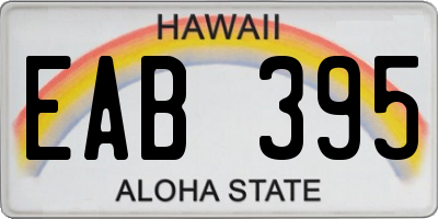 HI license plate EAB395