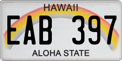 HI license plate EAB397