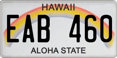 HI license plate EAB460