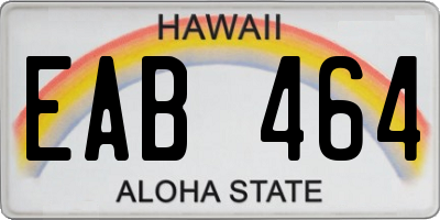 HI license plate EAB464