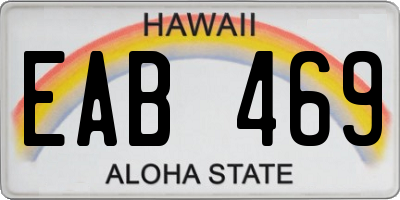 HI license plate EAB469