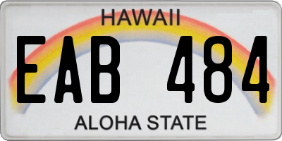 HI license plate EAB484
