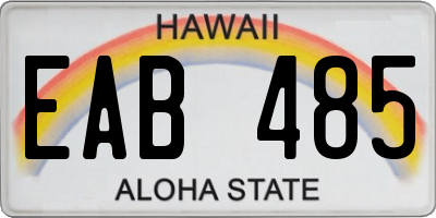 HI license plate EAB485