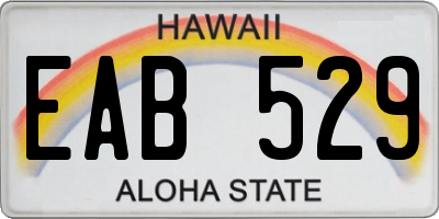 HI license plate EAB529