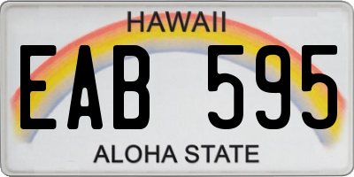 HI license plate EAB595