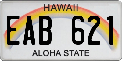 HI license plate EAB621
