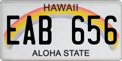 HI license plate EAB656