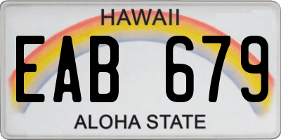 HI license plate EAB679