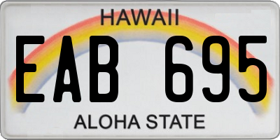 HI license plate EAB695