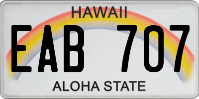 HI license plate EAB707