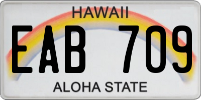 HI license plate EAB709