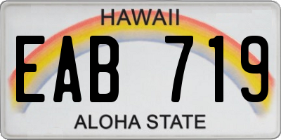HI license plate EAB719