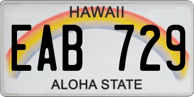 HI license plate EAB729