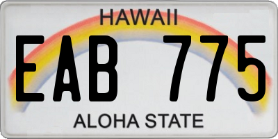 HI license plate EAB775