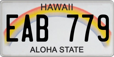 HI license plate EAB779