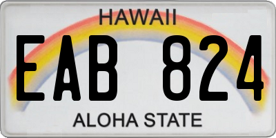 HI license plate EAB824