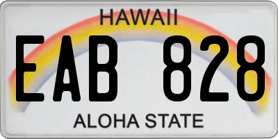 HI license plate EAB828