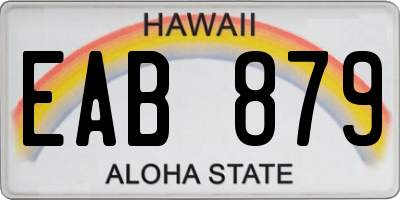 HI license plate EAB879