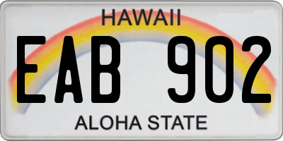 HI license plate EAB902
