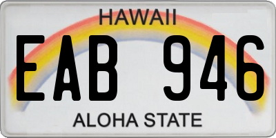 HI license plate EAB946