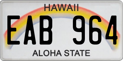 HI license plate EAB964