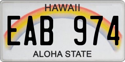 HI license plate EAB974