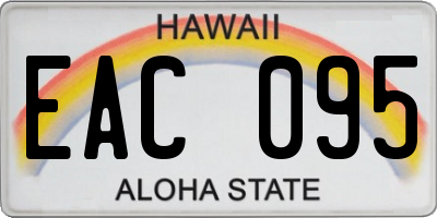 HI license plate EAC095