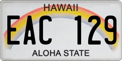 HI license plate EAC129