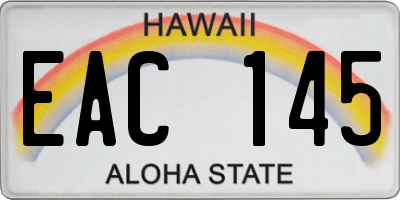 HI license plate EAC145