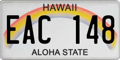 HI license plate EAC148