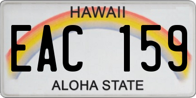 HI license plate EAC159