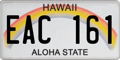 HI license plate EAC161