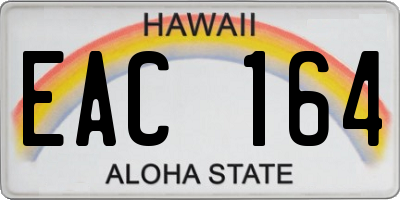 HI license plate EAC164