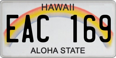 HI license plate EAC169
