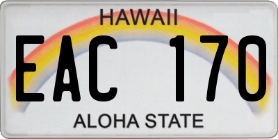 HI license plate EAC170