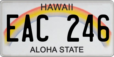 HI license plate EAC246