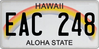 HI license plate EAC248