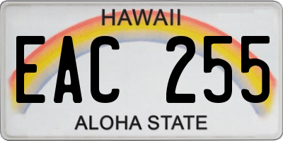 HI license plate EAC255