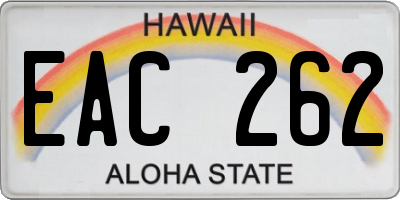 HI license plate EAC262